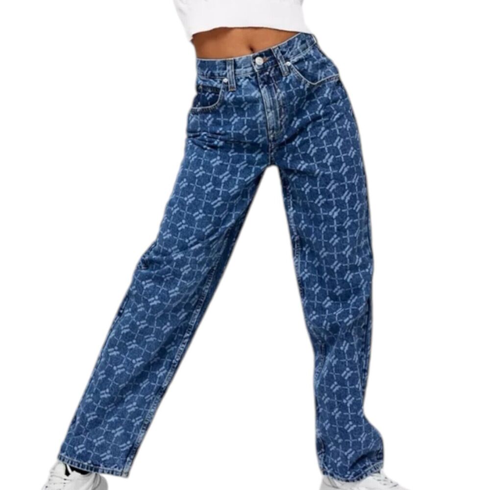 iets frans Monogram Denim Baggy Boyfriend High Rise Jeans Women’s Size 27